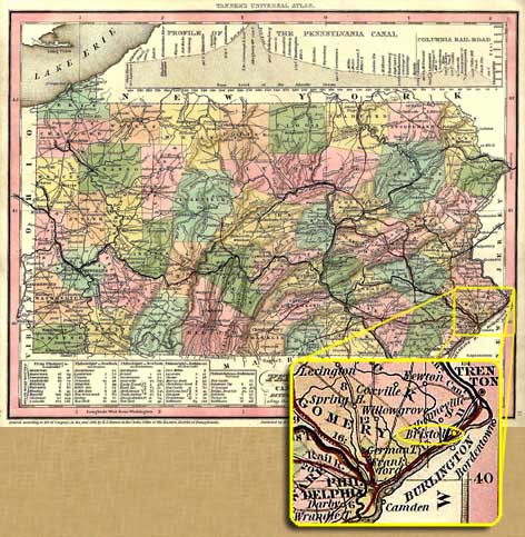Map Of Pennsylvania Rivers. 1836 map of Pennsylvania.